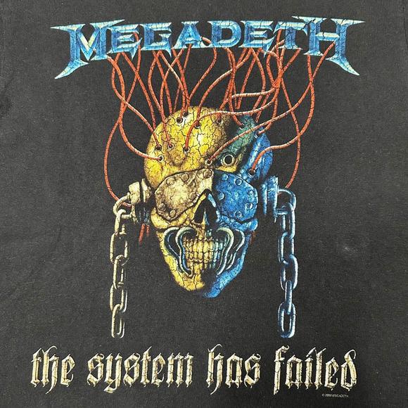 Anvil Megadeth 2009 The System Has Failed Graphic T-Shirt Black Mens S - Picture 3 of 8
